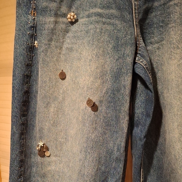 Urban Outfitters Embellished Blue Jeans - Picture 4 of 5